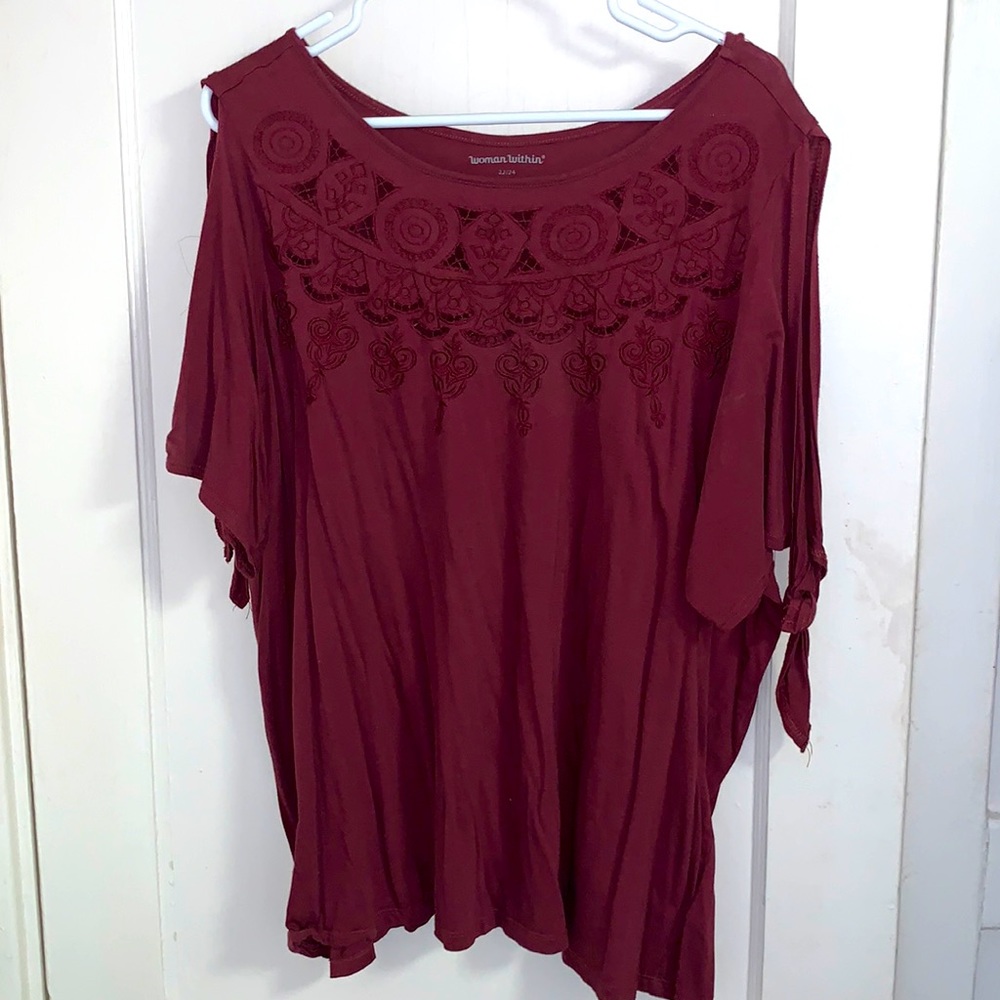 Woman’s Cold Shoulder Tunic